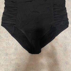 Torrid Black Ruched Swim Bottom
